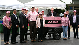 Sullair Pink Compressor Raises $32,500 for The ARA Foundation and $21,000 for Susan G. Komen® Chicago